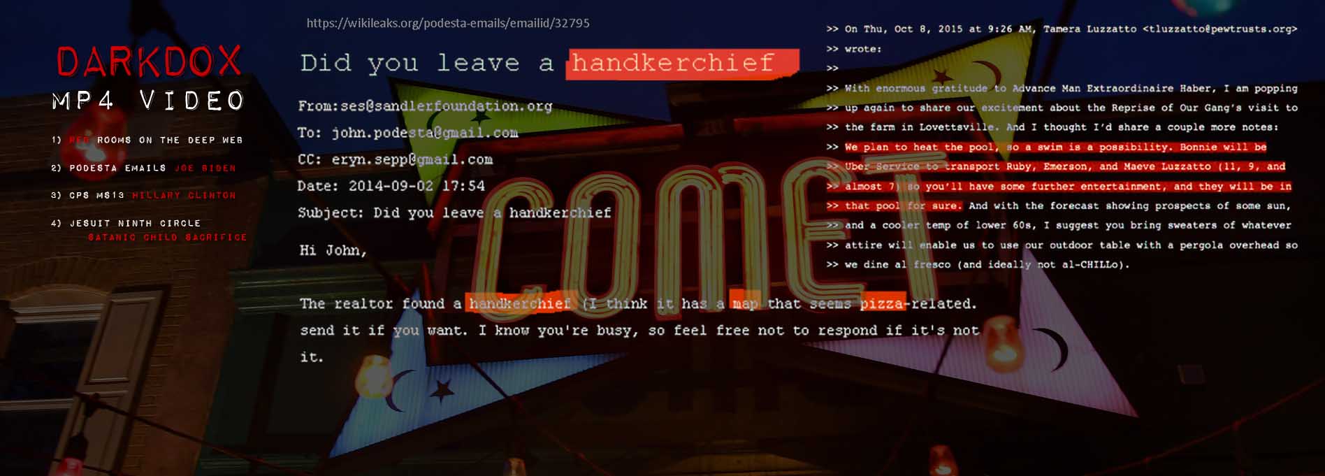 Pizzagate Part 1 Red Rooms on the Deep Web
