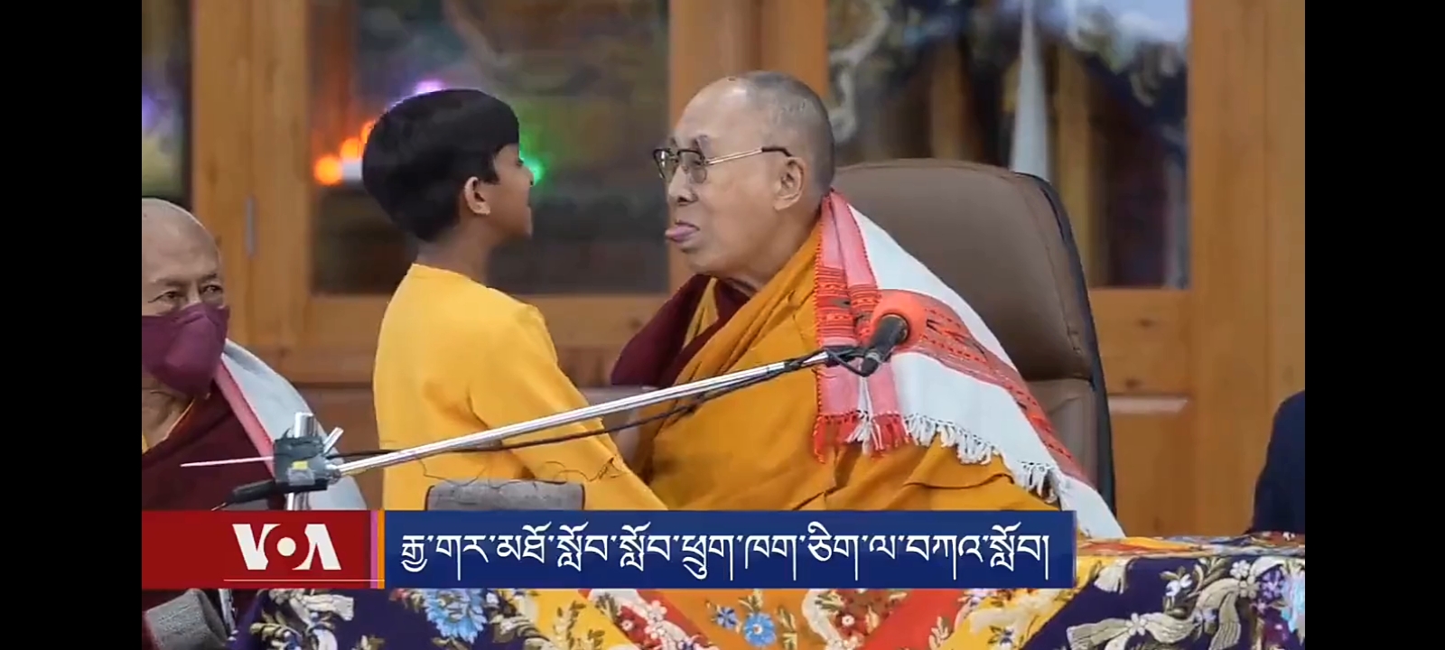 Dalai Lama Wants Boy To Suck His Tongue