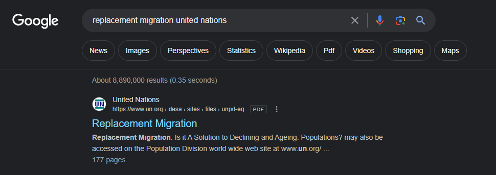 How Is “Replacemment Migration” A “Conspiracy Theory” When It Is A Publication From The UN?!